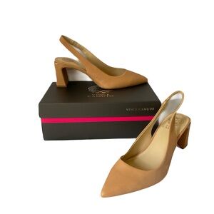 Vince Camuto Tan Pointed-Toe Heels